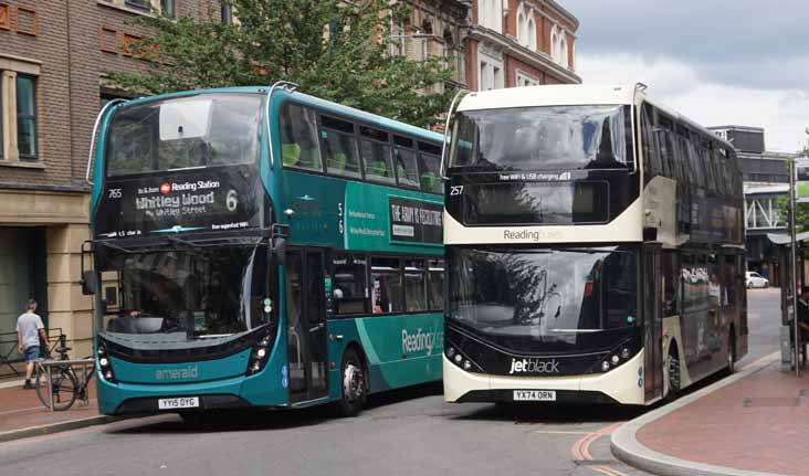 Reading Buses Alexander Dennis Enviro400MMC 765 Emerald & Enviro400CITY 257 JetBlack